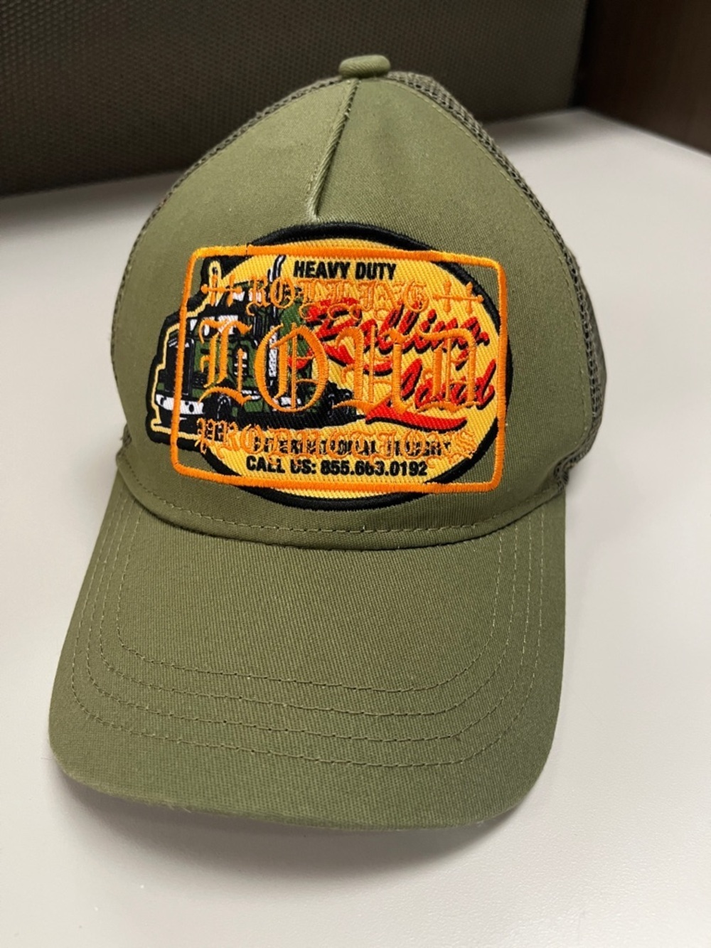 RL Pros Green Trucker Cap with Embroidered Patch